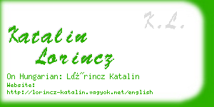 katalin lorincz business card